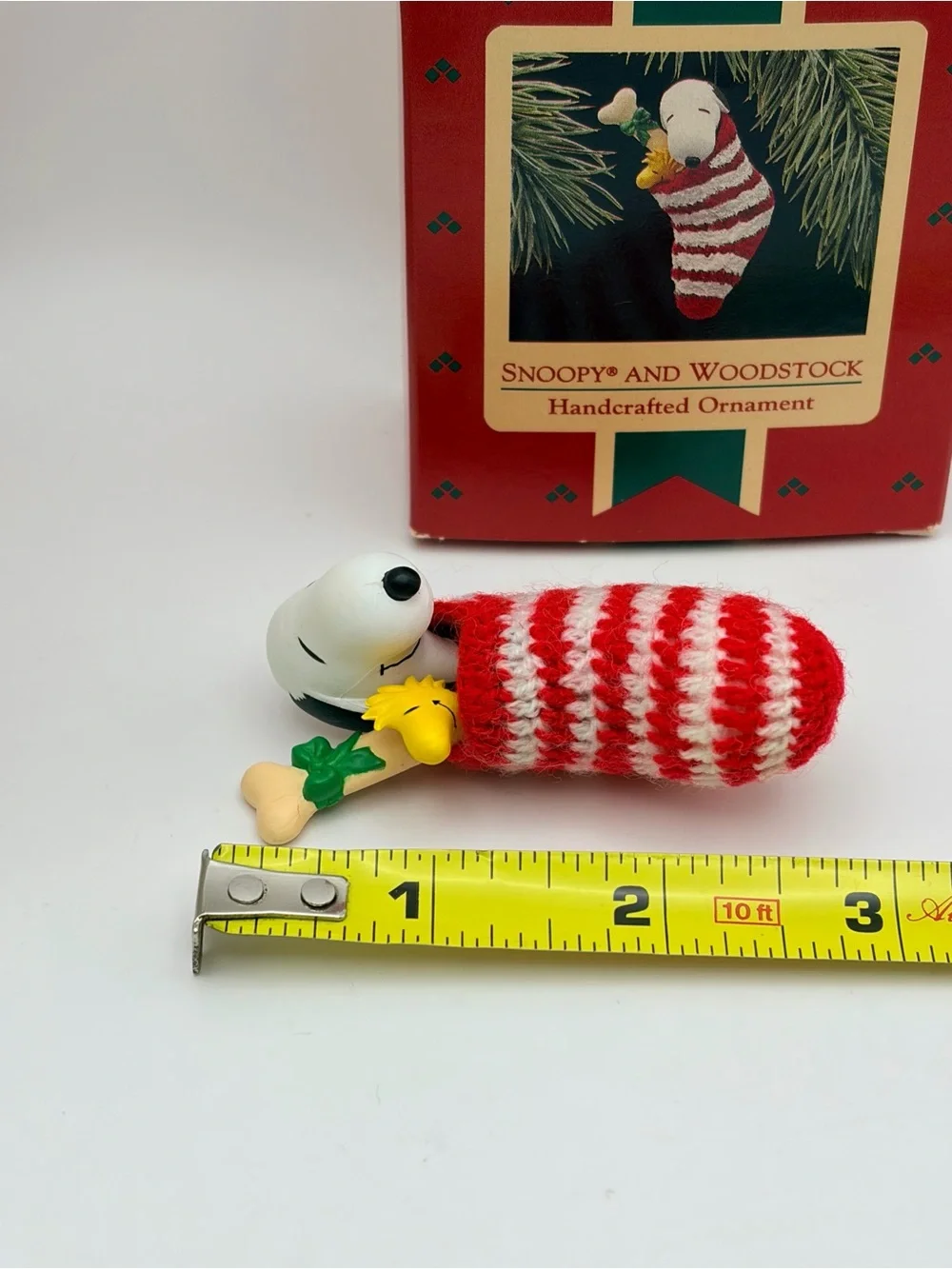 Hallmark 1972 Snoopy and Woodstock Stocking Peanuts Keepsake Ornament with Box